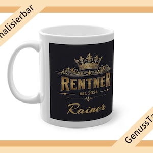 Pensioner Mug Mug for retirement Personalized coffee mug with name Gift for retirement Gift for retirement can be personalized