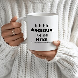 Funny mug with saying: Angler not a witch | Saying mug | Mug for angler | Gift for angler | Mug for fishing