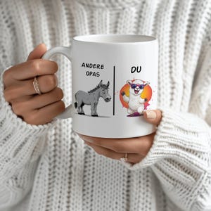 Opa Geschenk Tasse Geschenk Opas Geschenk Großvater Vatertag Geschenk Geburtstagsgeschenk Opa Alpaka Tasse GenussTassen