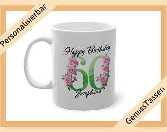 Personalized coffee mug for 60th birthday green personalized mug 60th birthday mug with name name mug Happy Birthday