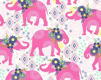 You choose the cut Go Global in Pink part of the Bungalow Line by Michael Miller Fabrics