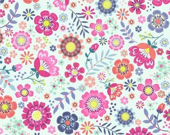 You choose the cut Go Global in Pink part of the Bungalow Line by Michael Miller Fabrics