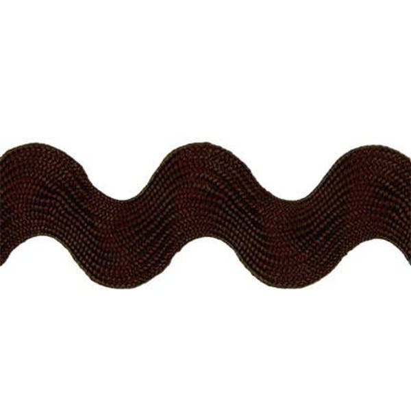 Riley Blake 1.5 Inch Regular Ric Rac Color Brown- sold by the yard