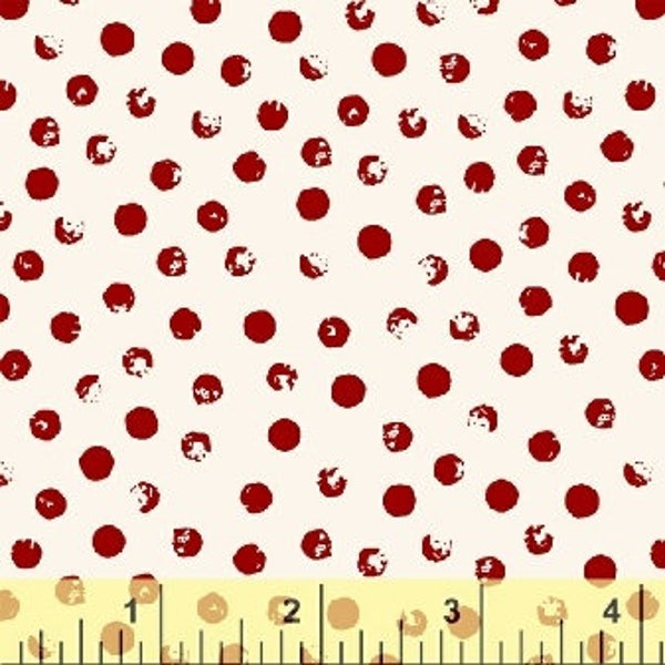 Clever Dot in Red by Bread and Butter- Anthology Fabrics - You choose the cut