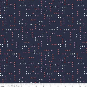 Karten in Navy aus Teil der Down the Rabbit Hole von Riley Blake Designs - Du bestimmst den Schnitt