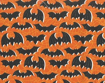 Michael Miller Night Flight in Orange and Black  - 35 inch piece