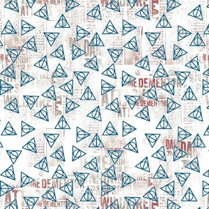 Licensed Harry Potter - Deathly Hallows Overlay Cotton in Multi part of the Wizarding World by Camelot Designs - You choose the cut