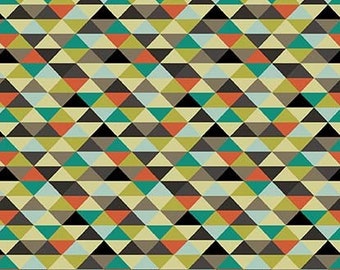 Super Fred time warp triangles in Dirt - by Michael Miller Fabrics - You choose the cut