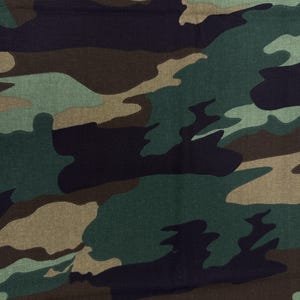 Green and Brown Camo Fabric - 35 inch piece