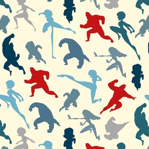 Licensed Incredibles fabric in Cream by Springs Creative  - your choice of cut