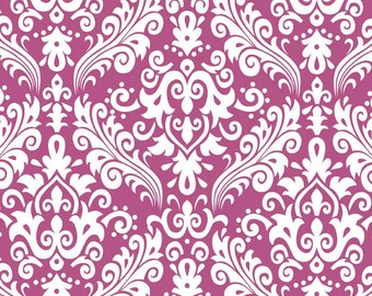 Damask Medium Fuschia - 1 yard