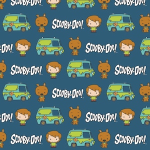 Lizenziertes Scooby Doo - Best Pals in Navy aus der Scooby-Doo Chibi Line von Camelot Designs - Du bestimmst den Schnitt