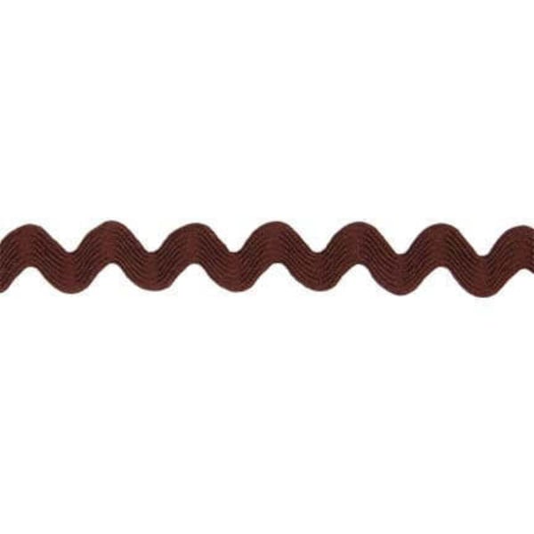 3/4 Inch Regular Ric Rac Color Brown - sold by the yard