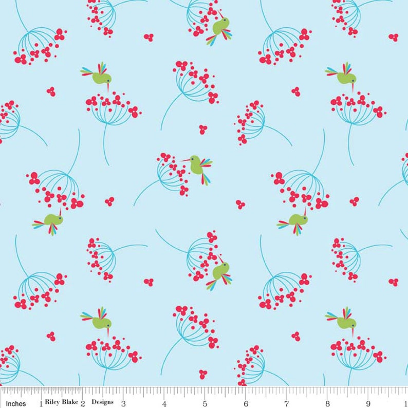 Wildflower Birds in Red by Riley Blake Designs you choose the cut image 1