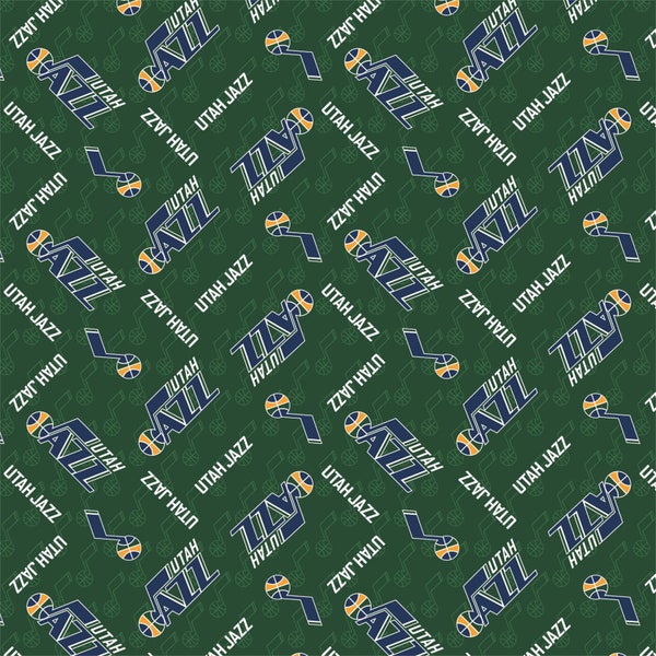 Licensed NBA - Utah Jazz Cotton - Fabric - your choice of cut