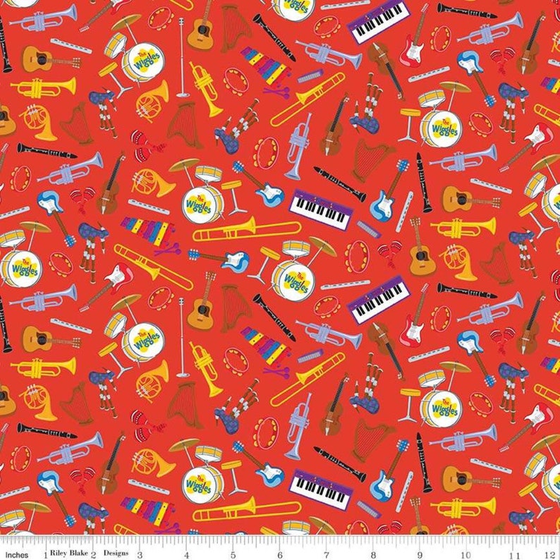 Ready Instruments Red by Riley Blake Designs Wiggle your choice of cut Steady