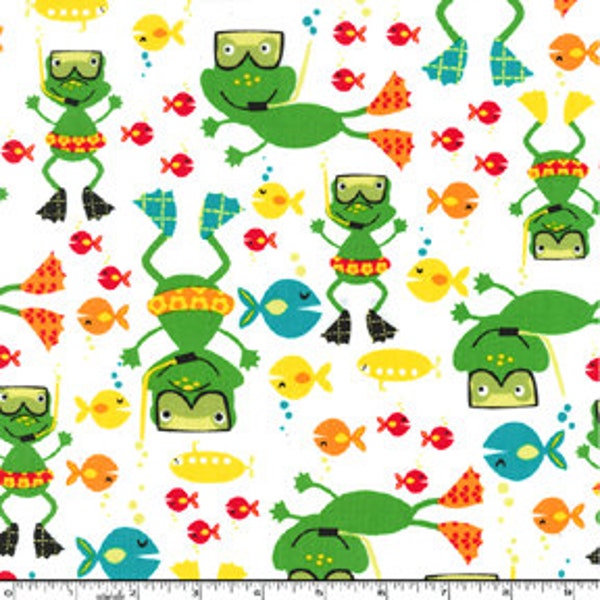 JUST REDUCED - Michael Miller Scuba Doo in white - 1/2 yard