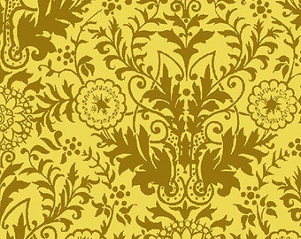 Lyla Damask Paloma in Olive - from Quilting Treasures - by the yard