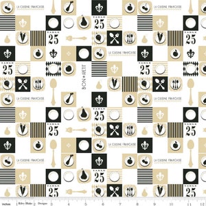 Ooh La La Plate Black- by Riley Blake Designs - you choose the cut