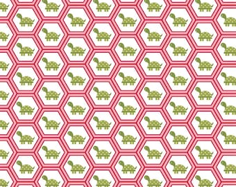 Dandy Turtles Pink - Fine and Dandy Cottons in Pink di Riley Blake Designs - scegli tu il taglio