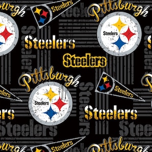 Licensed NFL Pittsburgh Steelers Fabric - 15 inch piece