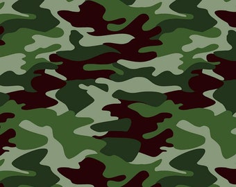 Nobody Fights Alone Camo in Green-  by Riley Blake Designs - your choice of cut