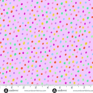 Spots in Lilac part of the Hello Spring Line by Makower UK for Andover Fabrics - your choice of cut
