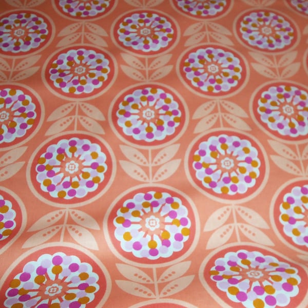 SALE - Weekend Lotus in Peach by Free Spirit Design Fabrics - 1/2 yard