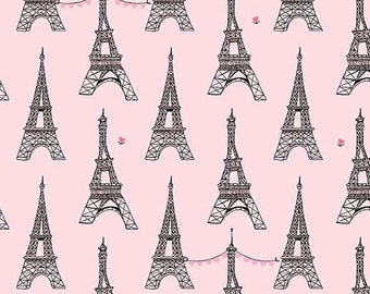 Tour Eiffel in Blossom, onderdeel van de Eiffel Tower Paris-lijn van Michael Miller Fabrics - jij hebt de snit gekozen