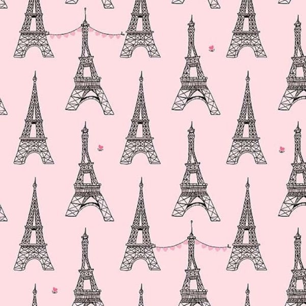 Tour Eiffel in Blossom part of the Eiffel Tower Paris line by Michael Miller Fabrics - you chose the cut