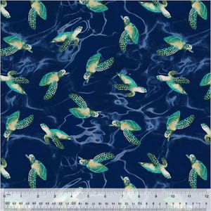 Turtle Jam in Deep Sea part of the Deep Sea Line by Whistler Studios for Windham Fabrics