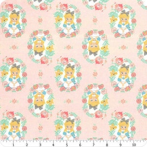Licensed Alice in Wonderland Fabric in Pink  - by Camelot Designs - You choose the cut