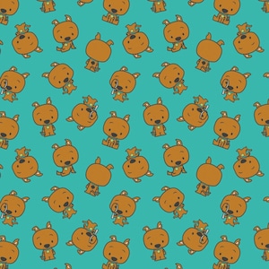 Scooby Doo con licenza - Scooby Toss in Teal, parte della linea Scooby Doo di Camelot Designs - Scegli tu il taglio