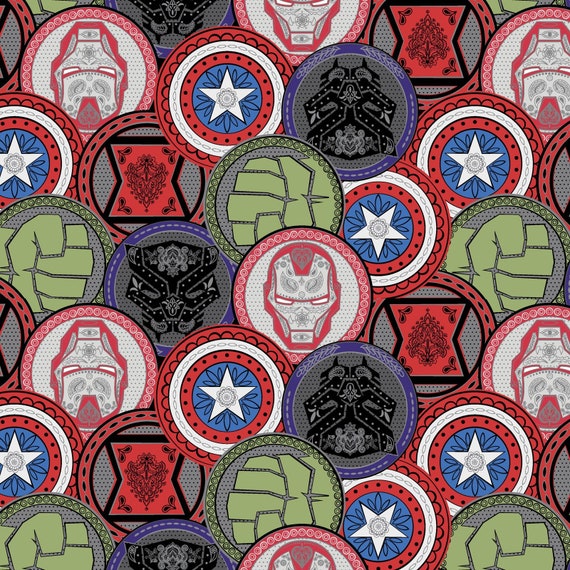 Springs Creative Marvel Avengers Spider-Man Spider Sense Red/Black 100%  Cotton Fabric by The Yard