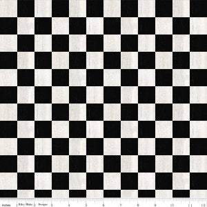 I'd Rather Be Playing Chess Checkerboard Black -  by Riley Blake Fabrics - your choice of cut