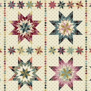 Dahlia Blocks in Multi part of the Laundry Basket Quilts Line by Andover Fabrics - your choice of cut