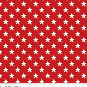 Stars in Red part of the Freedom Garden Line by Riley Blake Designs  - You choose the cut