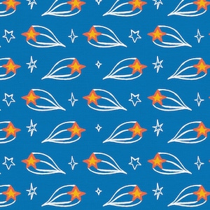 Shooting Stars in Blue - part of the Space Monkey line by Paintbrush Studio Fabrics - your choice of cut
