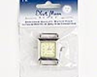 Watch face-glass - green, 26x26mm square with dial and 2 end bars - sold seperately