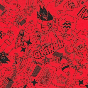 Licensed Dr. Seuss Enterprises - How the Grinch Stole Christmas Holiday by Robert Kaufman fabrics -  your choice of cut