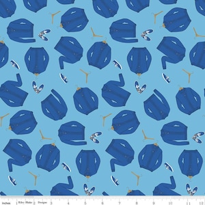 Licensed Mister Rogers - Mister Rogers Sweaters in Turquoise -  by Riley Blake Fabrics - your choice of cut