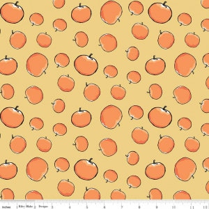 James and the Giant Peach Peach in Orange - by Riley Blake - 22 inch piece