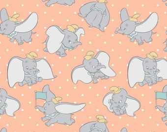 Disney Dumbo Swaddling Fabric by the half yard 100/% Cotton.