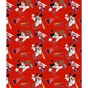 Licensed MLB Mash-Up Cotton MLB and Disney - St. Louis Cardinals - your choice of cut