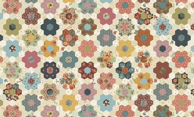 Sarah's Garden in Multi Part of the Laundry Basket Quilts Line by