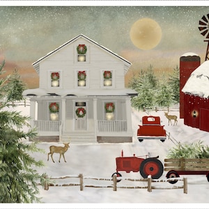 Pannello "Un Natale da ricordare" parte della linea "Un Natale da ricordare" di 3 Wishes Fabric