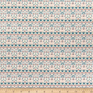 Turtle Cove Scattered Botanicals in White by Camelot Fabrics - your choice of cut