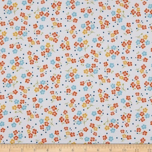 Little Flowers in White part of the line of Carnaby Street by Maywood Studios Fabrics  - You choose the cut