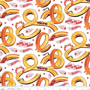 Hot Wheels Tracks Weiß von Riley Blake Designs - Ihre Wahl des Schnittes