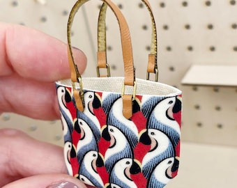 Bolso de lona miniatura - Diseño de loro